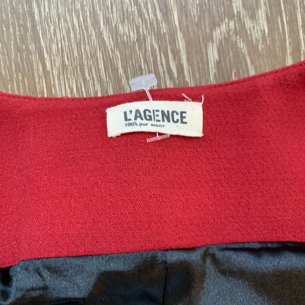 NWOT L’Agence Eva zip front mini dress in red - Picture 3 of 9